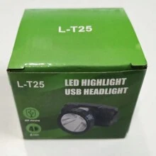 Kensun 1入組強光led頭燈,戶外釣魚頭燈,usb充電頭燈,內置電池,適用於露營跑步燈籠 - 黑色 - 查看 6