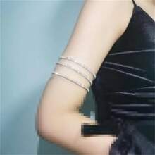 Strass Armreif Schmuck Für Frauen, Mehrschichtiger Armreif Oberarm Schmuck Kristall Silber Prom Brautschmuck Armband Für Party Braut Hochzeit - mehrschichtiges Armband - Übersicht 6
