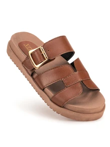 Papete Sandalia Feminina Confortavel Birken - Marrom - Visão 5