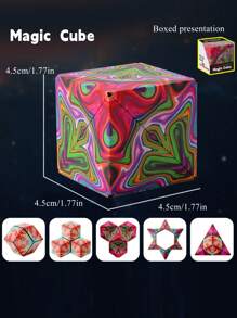 1 件 3D 几何魔方玩具：磁性可变换成多种形状、压力拼图、无限思考、缓解烦躁、磁性积木、磁性游戏、磁性玩具 - 百變魔術方 - 查看 12