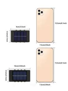 1 件小型太陽能 Led 壁燈,有上下照明,適用於花園、陽台、庭院、街道、牆壁、甲板、柵欄、門廊。戶外裝飾照明