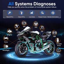 Escáner Ancel Mt700 Obd2 Para Motocicleta Herramientas De Diagnóstico Diagnóstico De Todos Los Sistemas Reinicio De Aceite Sangrado De Abs Tpms 31 Restablecimientos Herramientas De Reparación De Vehículos - Negro - Ver 7