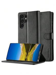 1 Miếng Sang trọng Hình con bò Da Ví Loại vỏ Với Card Slot Và Flip Che phủ , Tương thích với Thiên hà S22 S23 - màu đen - Xem 4