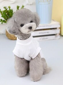 DADAGOU 寵物背心春/夏新款刺繡狗衣服貓咪冰絲t恤休閒背心適用於公母寵物 - 粉色 - 查看 4