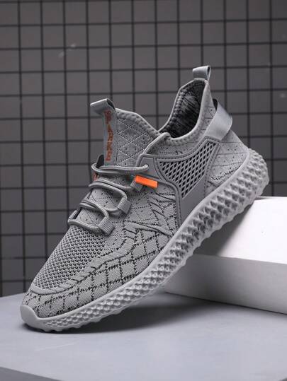 Men's All Season Knit Breathable Casual Athletic Running Road Shoes