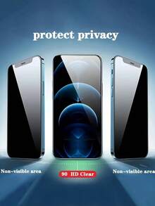 5 trong 1 Chống nhìn trộm Chống xước Bảo vệ quyền riêng tư Kính cường lực Bảo vệ màn hình Đối với Nhiều loại iPhone người mẫu + 1 Miếng Linh hoạt Máy chụp hình Ống kính Bảo vệ - màu đen - Xem 6