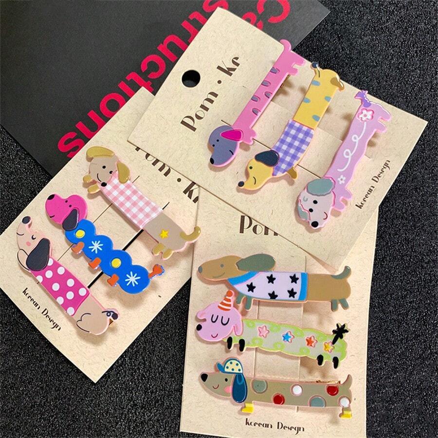 3 Siêu Phim hoạt hình dễ thương Chó nhỏ Tóc mái Kẹp tóc Vui Thú vật Ghim Bobby NỮ Cô gái Nữ Trắng Con voi Món quà Hàn Quốc Kawaii Kẹp tóc Tóc Nắm chặt Kẹp tóc Phụ kiện Kẹp tóc Mũ đội đầu cho thú cưng Vật trang trí Kẹp tóc Mới Cho mùa xuân 2024 - Nhiều màu - Xem 1