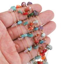 100cm Stainless Steel Chain With Asymmetrical Natural Stone Beads & Shell Pendants For Diy Jewelry Making Components - Stainless Steel Irregular Chain - View 4