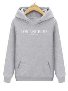 Men Hoodies - 灰色 - 查看 1