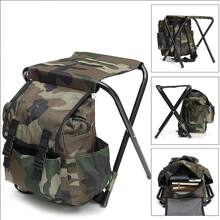 Leisure Outdoor Portable Hiking Backpack Chair Foldable Fishing Bench Camping - Multicolor - View 1