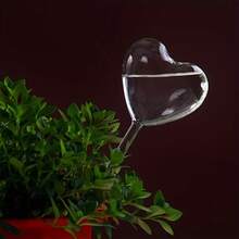 1/2/5/6pcs,Plastic Heart Shaped Waterer, Plante Automatic Waterer,Business Travel Waterer,Slouchy Home Watering Drip Tube,PVC Flower Pot,Garden Tool Supplies,Flower Pot - Clear - View 2