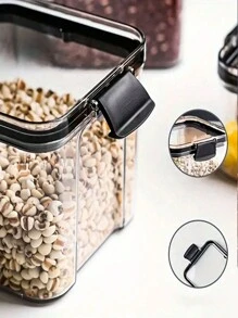 5 peças/1 peça Recipientes Vedados para Armazenamento de Alimentos, Potes de Armazenamento de Alimentos de Grande Capacidade, Recipientes Herméticos de Poliamida para Armazenamento de Alimentos, Recipientes Transparentes Simples para Armazenamento de Alimentos, Recipientes Herméticos Multifuncionais para Armazenamento de Grãos, Adequados para Organização de Armazenamento de Cozinha, Adequados para Grãos, Arroz, Massa, Chá, Nozes e Grãos de Café