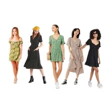 Lote 10 Vestidos Dama Marca Americana Europea Mayoreo Moda De Mujer Juvenil - Verde - Ver 3