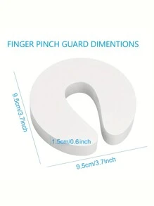 2/6/10件防撞门夹安全手指保护套防夹手防护门挡门夹门挡安全防夹手门卡 - 白色 - 查看 6