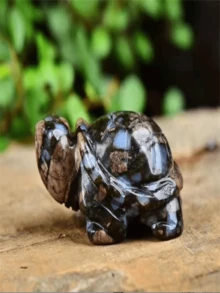 1 Tượng Rùa Pha Lê Tự Nhiên Tượng Rùa Obsidian Đen Tượng Động Vật Điêu Khắc Được Chạm Khắc Tự Nhiên Bằng Tay Tự Nhiên Bộ Sưu Tập Đá Bỏ Túi Phong Thủy Cho Bộ Sưu Tập Đá Quý Trang Trí Nhà - rùa pha lê tự nhiên - Xem 29
