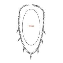 1個女性geo Studs裝飾項鍊,龐克和酷的風格鎖骨鏈設計,強烈的審美感受 - 彩色 - 查看 5