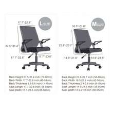 1 Pc Office Chair Cover Water Resistant Black Stretch Jacquard Computer Chair Slipcover - Khaki - View 2