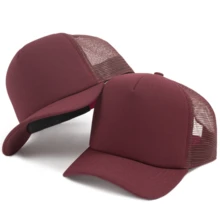 Men Summer Sun Protection Baseball Cap Casual - Maroon - View 2