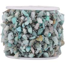 100cm Stainless Steel Chain With Asymmetrical Natural Stone Beads & Shell Pendants For Diy Jewelry Making Components - Stainless Steel Irregular Chain - View 3