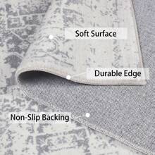 Famibay Runner Rugs For Hallway Non Slip Long Hall Carpet Runners Washable Kitchen Carpet Floor Mats Boho Soft Fluffy Area Rugs For Hallways Entryways Kitchen Laundry Room - Grey - View 2