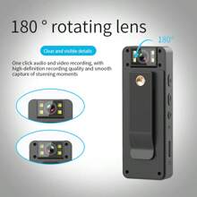 YOUMECAM 便攜迷你數字相機 录像循環 高清 1080p 家用運動 Dv 磁力安全運動感應小型攜帶攝像機 口袋相機 摩托車自行車錄像機 學生會議記錄器 法律執法攝錄機 帶背夾磁吸錄音機 - 相機+128G - 查看 2