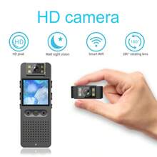 YOUMECAM 便攜迷你數字相機 录像循環 高清 1080p 家用運動 Dv 磁力安全運動感應小型攜帶攝像機 口袋相機 摩托車自行車錄像機 學生會議記錄器 法律執法攝錄機 帶背夾磁吸錄音機 - 相機+128G - 查看 8