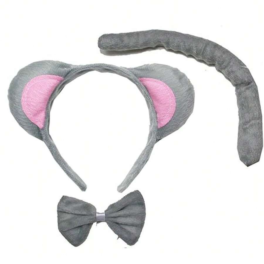 Thú vật Bộ Với Thú vật Đôi tai Khăn rằn , Nơ thắt , Cái đuôi Bộ Trang phục Halloween Phụ kiện Chó bò cái , , , , Thỏ , Gấu trúc , Báo , con hổ , Trắng Cừu , Màu hồng Cừu , Con khỉ , Chuột , Con voi , To lớn chó sói Và Knotted Đang bay Con lợn , Trắng Mèo - Nhiều màu - Xem 1