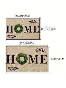 1pc HELLO And Welcome Rectangular Coconut Shell Entrance Welcome Doormat, Natural Fiber, Suitable For Indoor Or Outdoor Use - Decorative Script Hello Suitable For Spring, Summer, Autumn, And Winter, Living Room, Bedroom, Kitchen, Bathroom, And Porch Home Bathroom Decor Bath Rug Floor Carpet Outdoor Rug Door Mat Bathroom Accessories Back To School