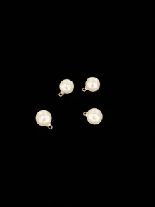 20 cái Đường kính Vàng DIY Thủ công Độ bóng cao Mắt Trân châu Vật rủ xuống Đồ treo Phụ kiện Với Nhân Kim loại - Vàng - Xem 6