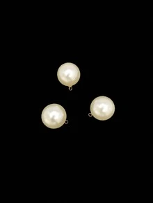 20 cái Đường kính Vàng DIY Thủ công Độ bóng cao Mắt Trân châu Vật rủ xuống Đồ treo Phụ kiện Với Nhân Kim loại - Vàng - Xem 10