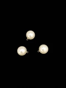 20 cái Đường kính Vàng DIY Thủ công Độ bóng cao Mắt Trân châu Vật rủ xuống Đồ treo Phụ kiện Với Nhân Kim loại - Vàng - Xem 9