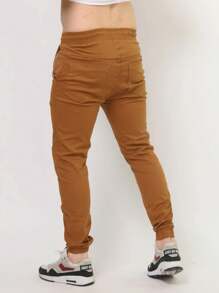 Men Pants - 棕色 - 查看 2