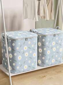 1 件可折叠布被子收纳袋，防尘、防水、防潮衣物收纳袋，带手柄，非常适合收纳被子、玩具、枕头、季节性服装、羽绒服、搬家和打包，采用优质牛津布制成，带拉链封口装饰装饰节日装饰房间装饰家居装饰卧室装饰卧室，收纳袋，家居收纳，女式白色 T 恤，女式黑色裤子，女士冬装，连衣裙， - 寶藍色 - 查看 11