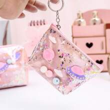 1 Miếng Dễ thương & Tối giản Thời trang Sáng Chất lỏng Ví , Cô gái Bền chặt Không thấm nước Có thể mang đi Ly hợp , Màu sắc tùy ý - Nhiều màu - Xem 2