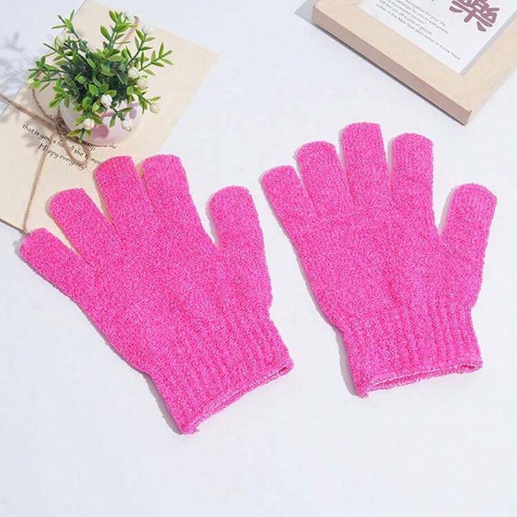 隨機顏色沐浴手套,擦洗浴室配件,去角質泥澡搓背沐浴手套 - 彩色 - 查看 6