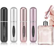 4pcs 5ml Portable Refillable Perfume Atomizer Spray Bottle Fragrance Pump With Travel Case