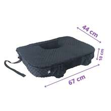 Almohada de lactancia para Gemelos, cojín gemelar, soporte ergonómico gemelos para alimentación con biberón - Negro - Ver 2