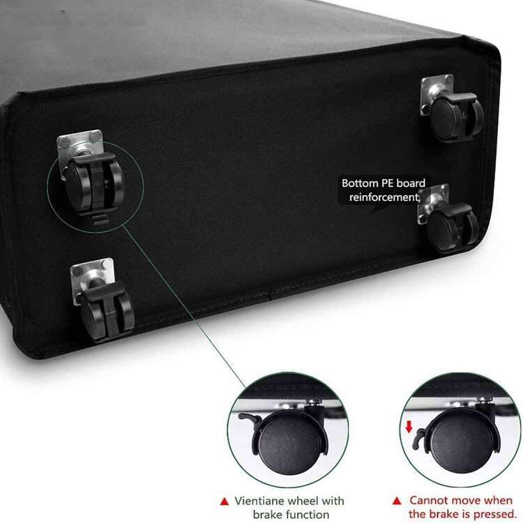 带轮子的洗衣篮，防尘网罩，防水织物桶，用于洗衣裤鞋牛仔裤靴子裙子洗衣篮，洗衣篮浴室收纳盒，篮子，储物篮，可折叠洗衣篮 - 淺灰色 - 查看 6