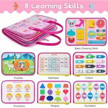1PC Busy Board Toddler Travel Toys Quiet Book Sensory Toys For Toddlers 3-6, Montessori Toys For Toddler Activities Board, Educational Toys For 3-6 Year Old Girls Boys Gift, Princess[ Possess Children's Certificate ]School, Student, Stationery, School Supplies Prince On Board, Girl Toys Toddler, Toddler Sensory Toys, Busy Board, Busy Book, Montessori Toys, Busy Board, Busy Book, Montessori Toys,Busy Board,Busy Book,Montessori Toys,Busy Book,Busy Board,Montessori Toys