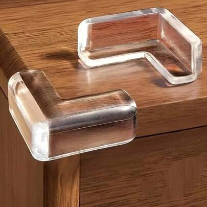 Set de 10 protectores de esquina de silicona suave y transparente para mesa, cojín de borde de ventana, protección y decoración del hogar