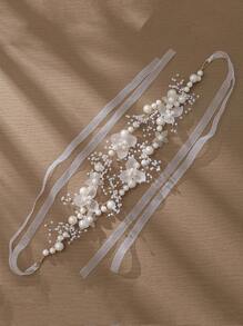 1 件优雅花环头带，适合派对、表演、主持、度假、迷人仙女风格、发饰、发环