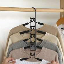 Maximize Your Closet Space With This Multi-Layer Folding Clothes Hanger Hook! Multi-Functional Clothes Hanger, 5-Layer Metal Sponge Clothes Hanger Can Be Disassembled, High-End Magic Anti-Slip Multi-Functional Storage And Organizing Clothes Hanger. (The Product Color May Vary Slightly Due To Photography Reasons.)
