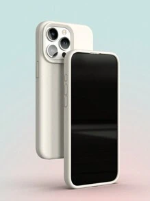 Ốp lưng điện thoại silicon lỏng màu trơn dày 2.0mm, tương thích với Apple 16/15/14/13/12/11 Pro Max và Galaxy S24U/S23/S22/S25, bảo vệ toàn diện, chống nước, chống sốc, chống rơi, chống trầy xước, quà tặng mùa xuân, phiên bản quốc tế, không phải phiên bản nội địa. - Màu be - Xem 5