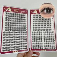 320入組13-14mm 自然黑色人工睫毛,32排漸長增卷,柔軟,十字型樣式,輕盈,可重複使用,每日佩戴和通勤化妝必備,人性化設計緊貼眼部,自然、放大和卡通化效果,對敏感肌膚溫和 - C - 查看 12