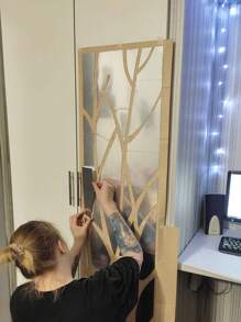 1 Set Of Mirror Tree, Acrylic 3d Mirror Wall Stickers, Modern Style, For Living Room, Bedroom, Dining Room, Wardrobe, Door, Glass, Self-Adhesive Wall Decals, Home Decor Wall Decor Room Decor Wall Mirror Mirror For Room Bathroom Decor Living Room Decor - Silver - View 4