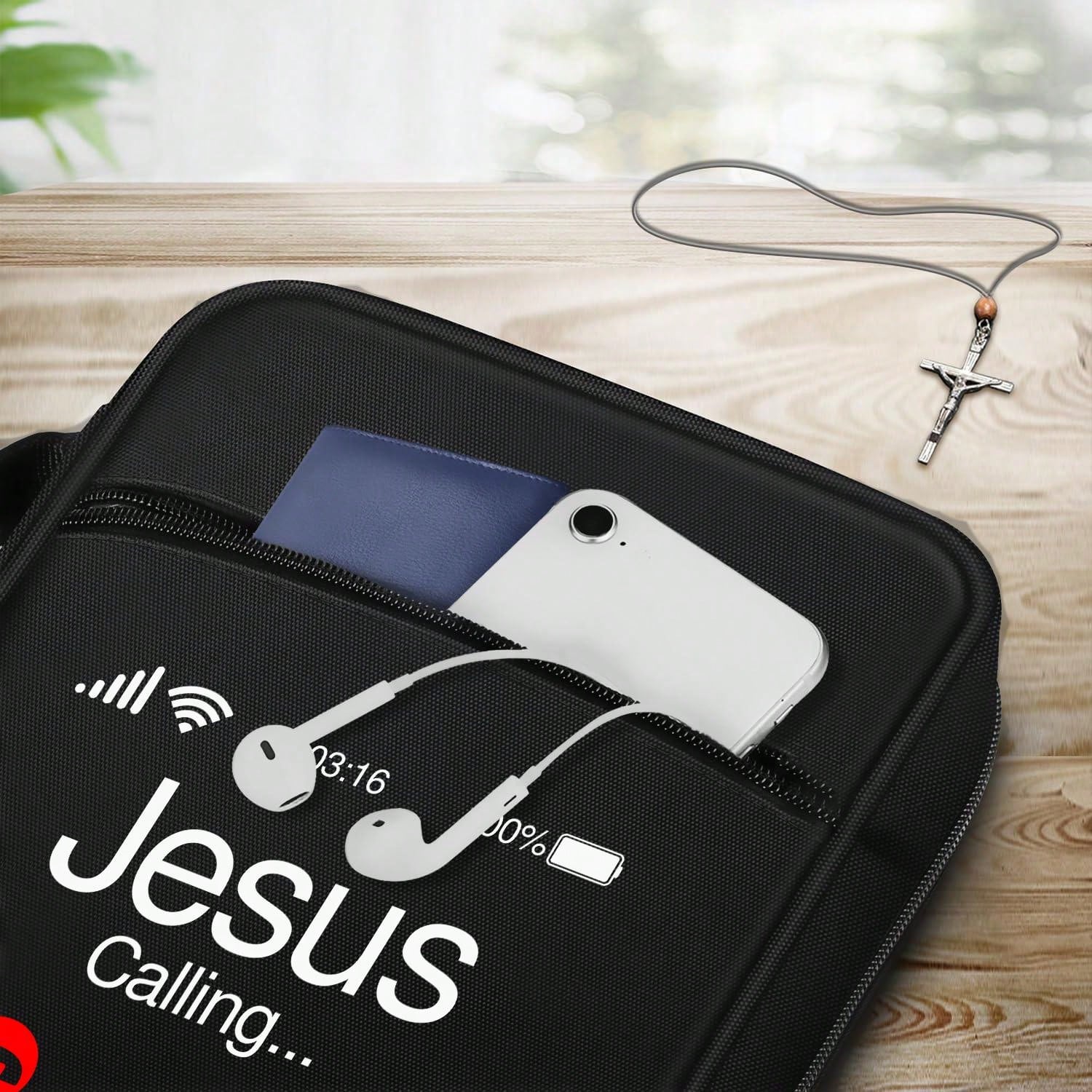 1 Stück Bibel Tasche Mit Jesus Briefdruck, Bibelabdeckung, Bibelständer ...