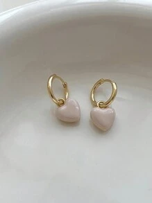 1 đôi Pháp Vintage Phong cách Đỏ  Love Vật rủ xuống Của phụ nữ Hoa tai Đai sắt Ngày Buổi tiệc Quà tặng tiệc - trắng - Xem 4