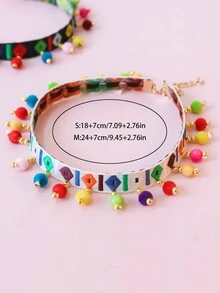 1 chiếc vòng cổ tua rua nhiều màu thời trang cho mèo và chó, cá nhân hóa và thoải mái. Có dây xích kéo dài màu vàng, thủ công tinh xảo, thiết kế độc đáo, làm nổi bật nét quyến rũ độc đáo của thú cưng. Thích hợp cho mèo, chó và các vật nuôi khác để tạo nên hình ảnh thú cưng hợp thời trang. - Nhiều màu - Xem 5