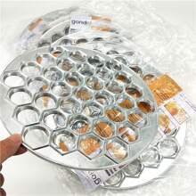 1pc Aluminum Alloy Dumpling Mold, 37 Holes, Slouchy Dumpling Maker - Silver - View 5