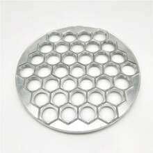 1pc Aluminum Alloy Dumpling Mold, 37 Holes, Slouchy Dumpling Maker - Silver - View 4